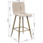 Barstools Fabric Upholstered Golden Legs Bar Stools Scargill