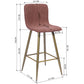 Barstools Fabric Upholstered Golden Legs Bar Stools Scargill