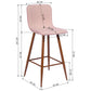 Barstools Fabric Upholstered Golden Legs Bar Stools Scargill