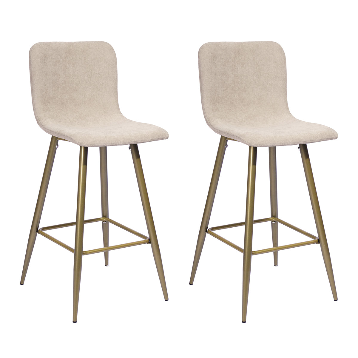 Barstools Fabric Upholstered Golden Legs Bar Stools Scargill