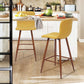 Barstools Fabric Upholstered Golden Legs Bar Stools Scargill