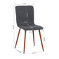Dining Chairs Fabric Upholstered Metal Legs Scargill