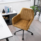 Velvet Upholstered Swivel Ergonomic Home Office Chair Armrest Sekou