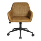 Velvet Upholstered Swivel Ergonomic Home Office Chair Armrest Sekou