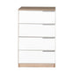 Plus Chest W/ 4 Drawers Sonoma & Diamond White SFN