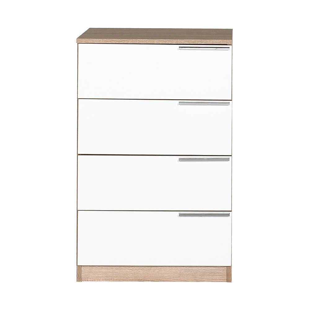 Plus Chest W/ 4 Drawers Sonoma & Diamond White SFN