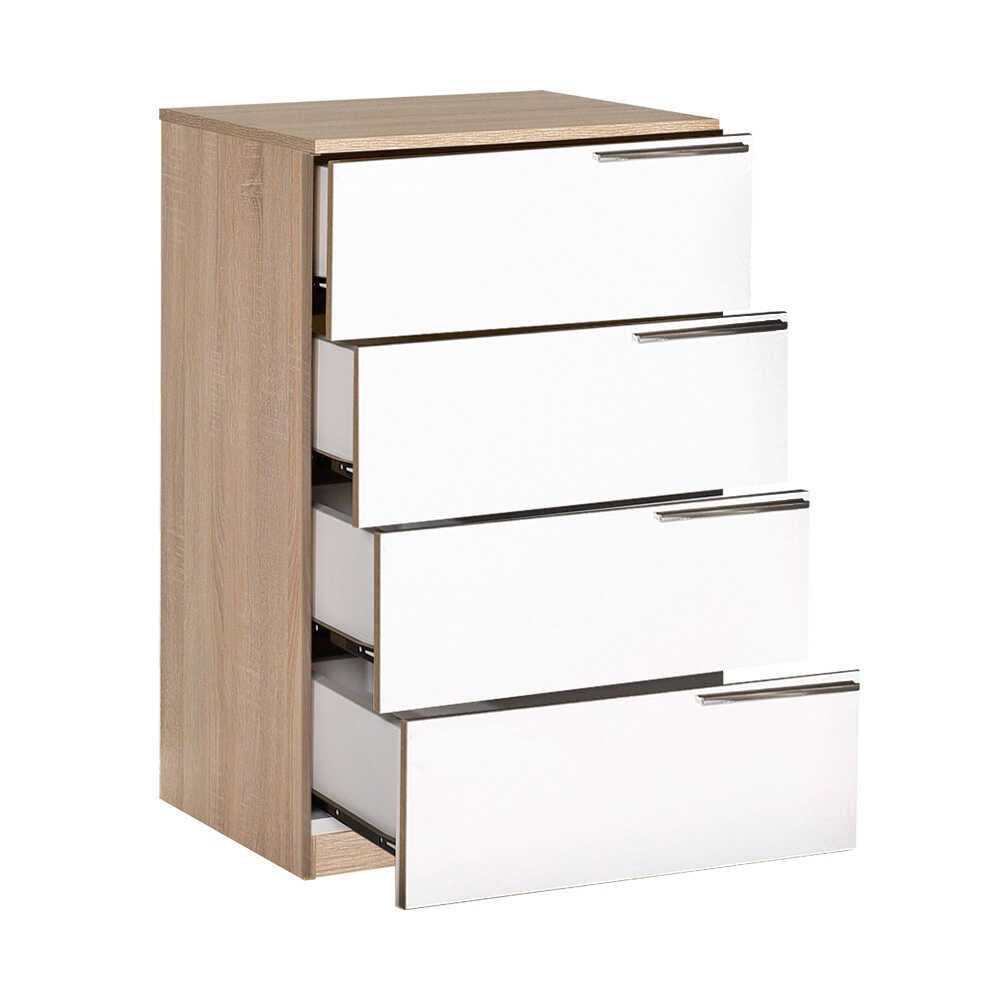 Plus Chest W/ 4 Drawers Sonoma & Diamond White SFN