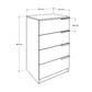 Plus Chest W/ 4 Drawers Sonoma & Diamond White SFN