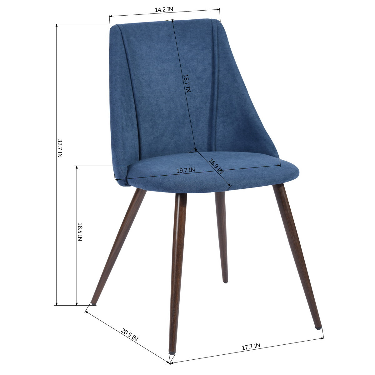 Dining Chairs Fabric Upholstered Metal Legs Smeg
