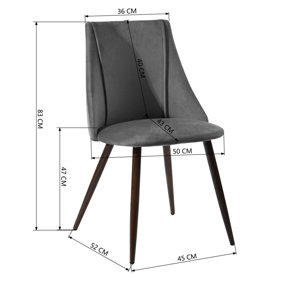 Dining Chairs Velvet Upholstered Metal Legs Smeg