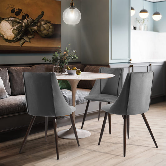 Dining Chairs Velvet Upholstered Metal Legs Smeg