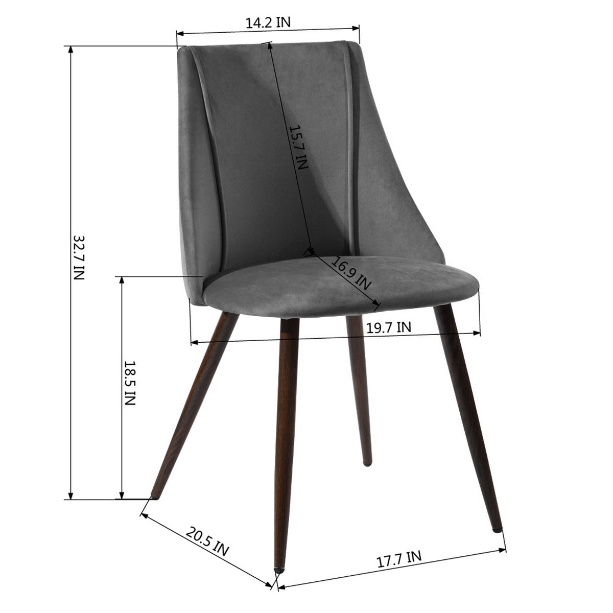 Dining Chairs Velvet Upholstered Metal Legs Smeg