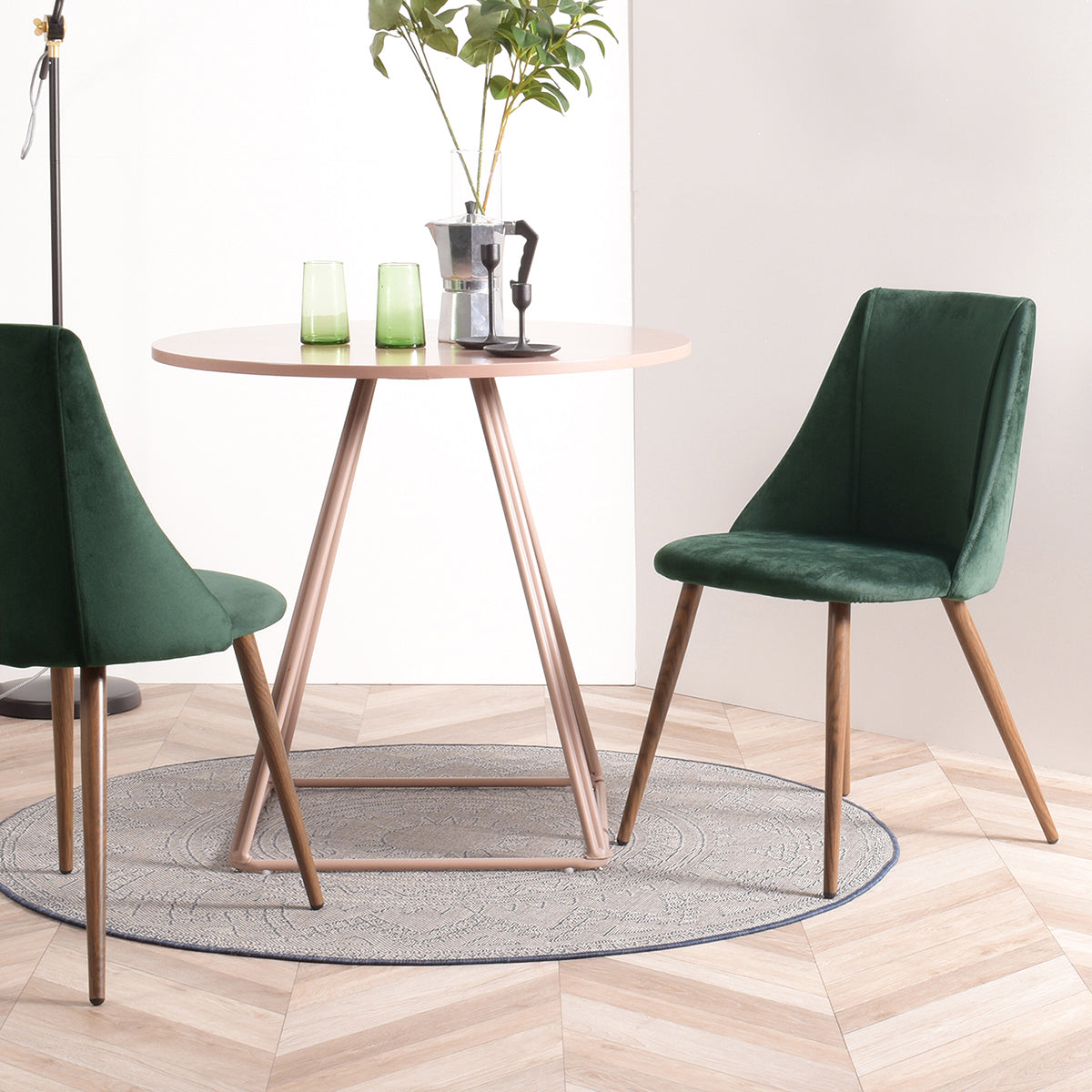 Dining Chairs Velvet Upholstered Metal Legs Smeg