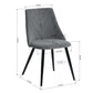 Dining Chairs Velvet Upholstered Metal Legs Smeg