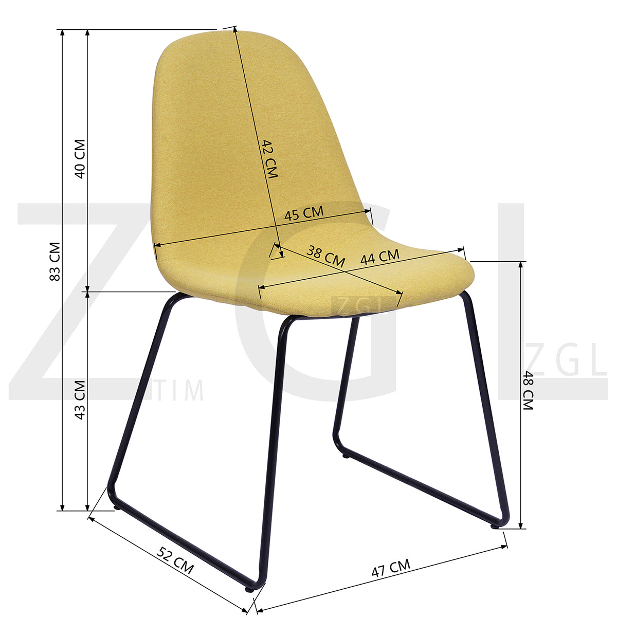 Dining Chairs Velvet Upholstered U Shaped Metal Legs Suva