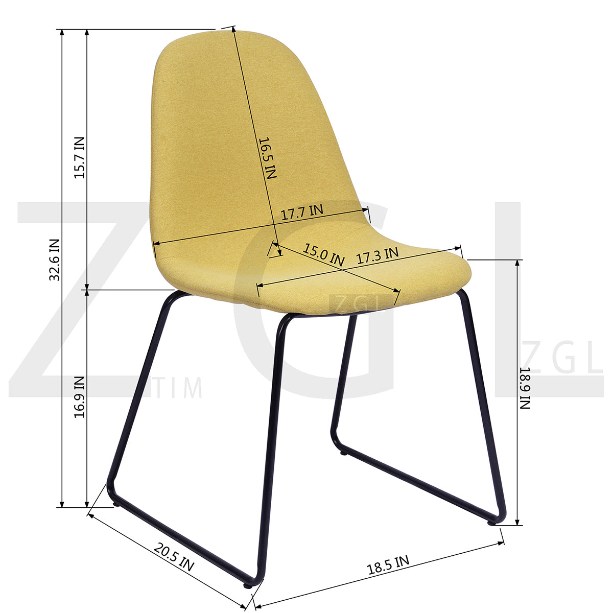 Dining Chairs Velvet Upholstered U Shaped Metal Legs Suva