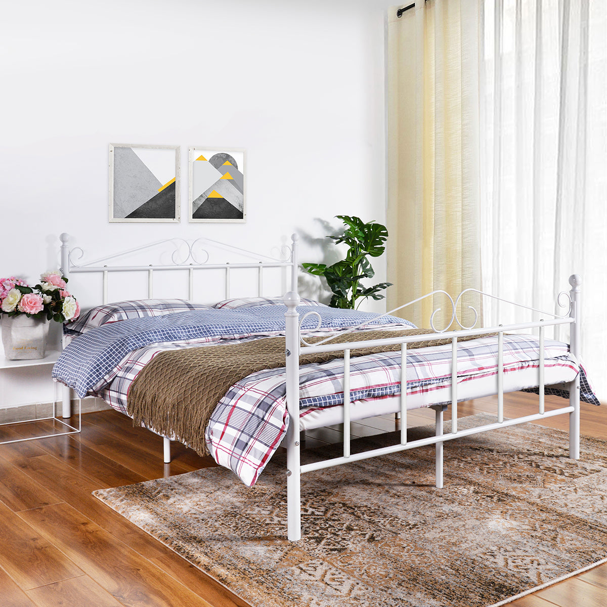 Double Bed Metal Bed Frame Tiki