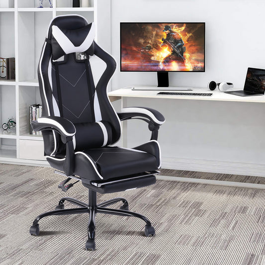 Gaming Chair Racing Office Chair Recliner Swivel Rocker with Headrest and Lumbar Pillow Todd