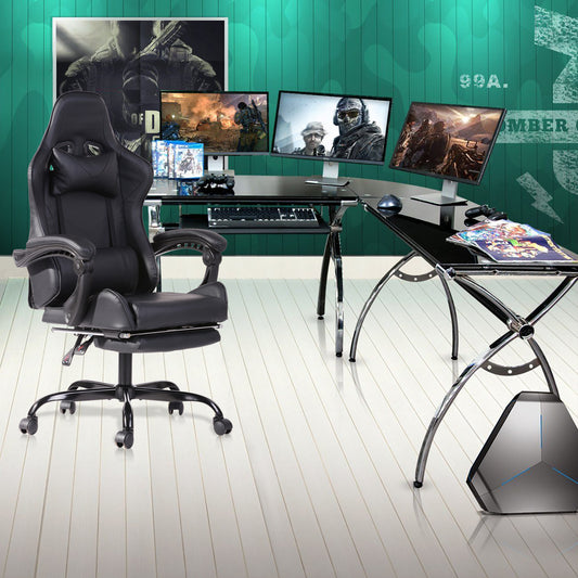 Gaming Chair Racing Office Chair Recliner Swivel Rocker with Headrest and Lumbar Pillow Todd