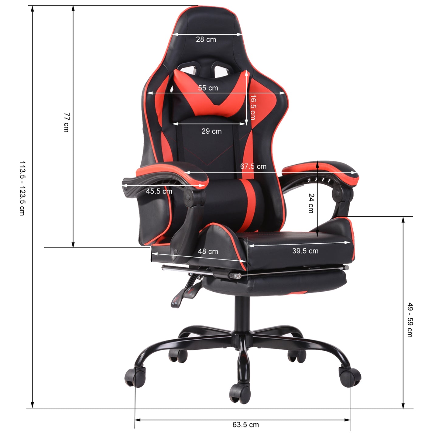 Gaming Chair Racing Office Chair Recliner Swivel Rocker with Headrest and Lumbar Pillow Todd