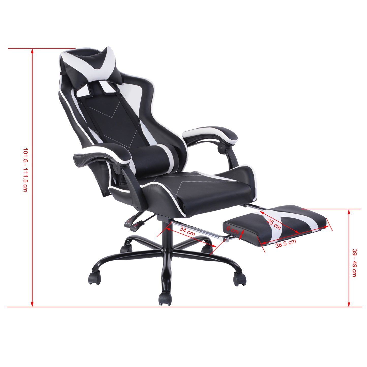 Gaming Chair Racing Office Chair Recliner Swivel Rocker with Headrest and Lumbar Pillow Todd