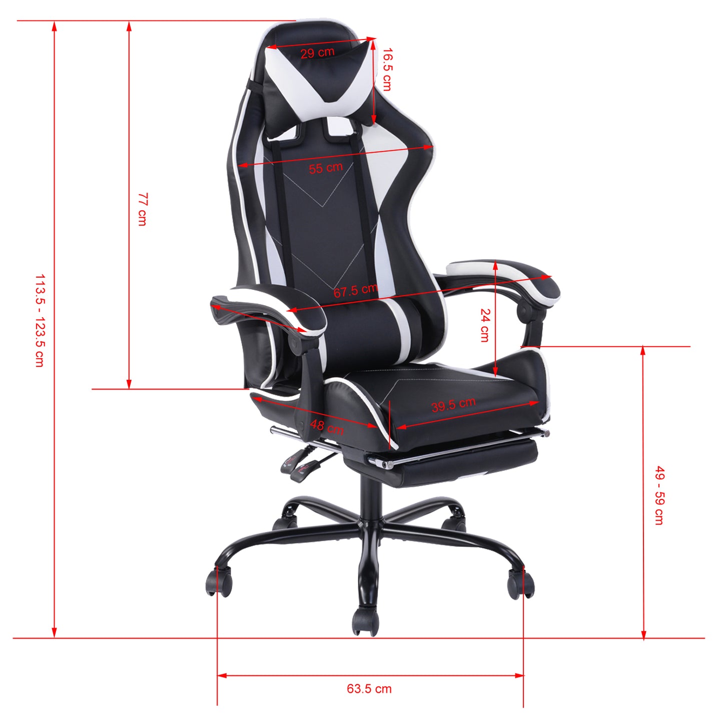 Gaming Chair Racing Office Chair Recliner Swivel Rocker with Headrest and Lumbar Pillow Todd