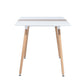 Modern Large Dining Table Rectangular Shape Wooden Legs Trumpet
