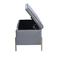 Storage Ottoman Bench Velvet Upholstered Footrest Stool Tudor