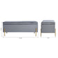 Storage Ottoman Bench Velvet Upholstered Footrest Stool Tudor