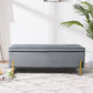 Storage Ottoman Bench Velvet Upholstered Footrest Stool Tudor
