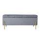 Storage Ottoman Bench Velvet Upholstered Footrest Stool Tudor