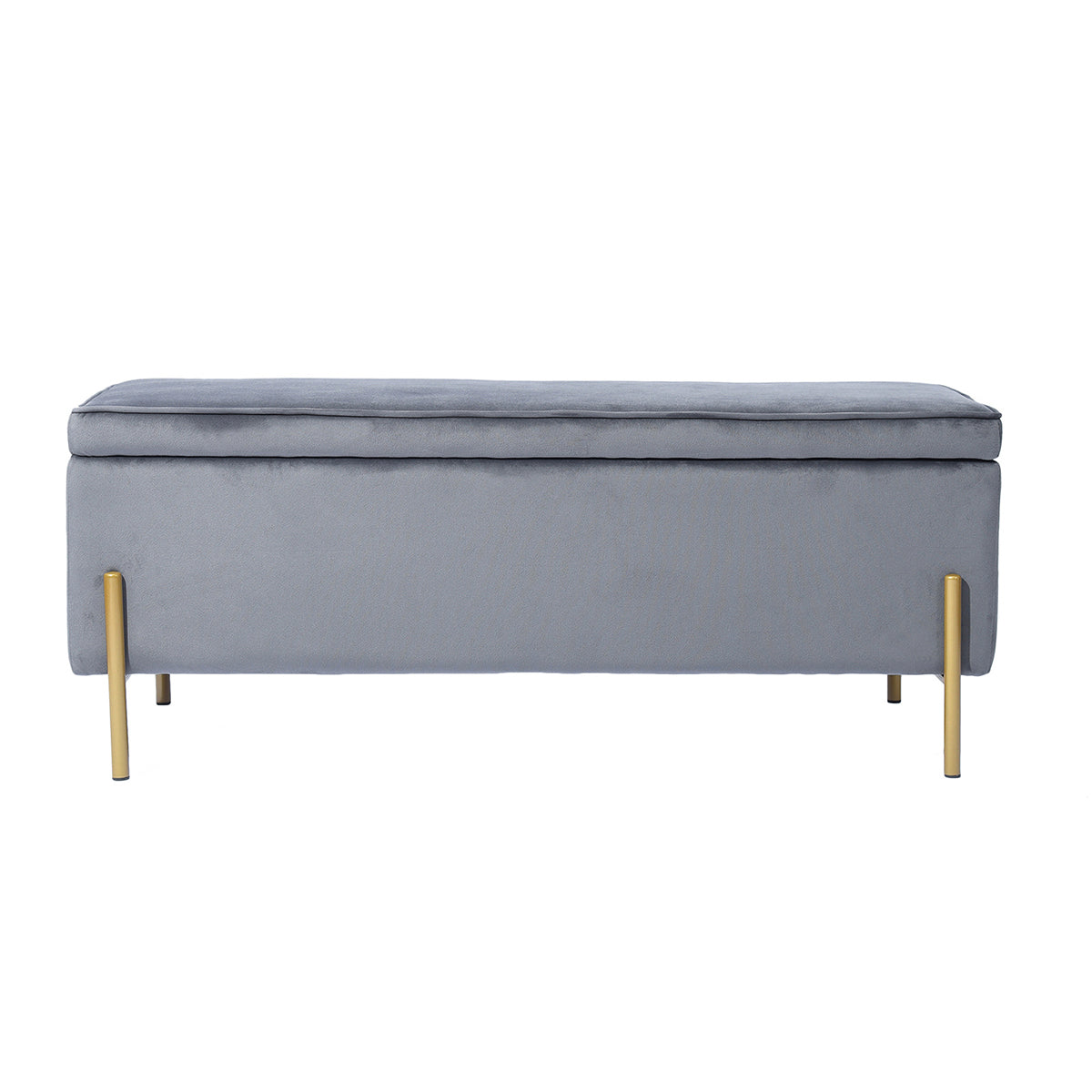 Storage Ottoman Bench Velvet Upholstered Footrest Stool Tudor