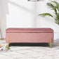 Storage Ottoman Bench Velvet Upholstered Footrest Stool Tudor