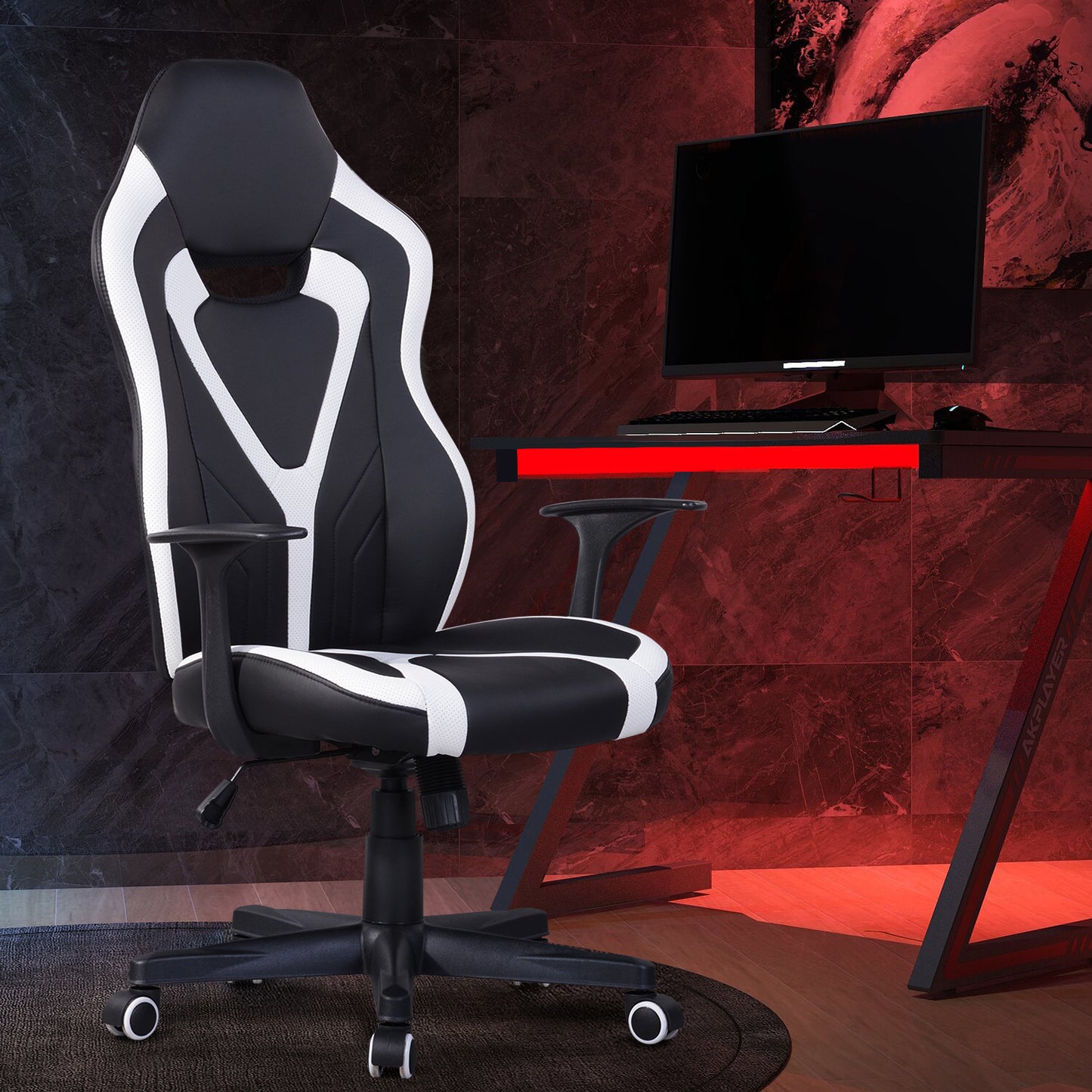 Gaming Chair Racing Office Chair Seat Height Adjustment Wildcoffee