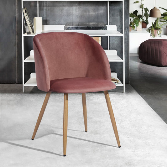 Dining Chairs Velvet Upholstered Metal Legs Ynez