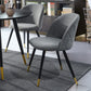 Dining Chairs Velvet Upholstered Metal Legs Kitchen Side Chair Zomba