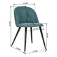 Dining Chairs Fabric Upholstered Metal Legs Kitchen Side Chair Zomba
