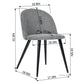 Dining Chairs Fabric Upholstered Metal Legs Kitchen Side Chair Zomba