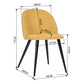 Dining Chairs Fabric Upholstered Metal Legs Kitchen Side Chair Zomba