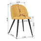 Dining Chairs Fabric Upholstered Metal Legs Kitchen Side Chair Zomba