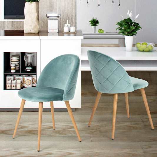 Dining Chairs Velvet Upholstered Metal Legs Kitchen Side Chair Zomba