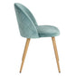 Dining Chairs Velvet Upholstered Metal Legs Kitchen Side Chair Zomba