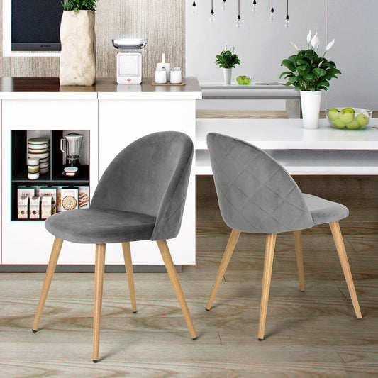 Dining Chairs Velvet Upholstered Metal Legs Kitchen Side Chair Zomba