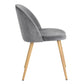 Dining Chairs Velvet Upholstered Metal Legs Kitchen Side Chair Zomba