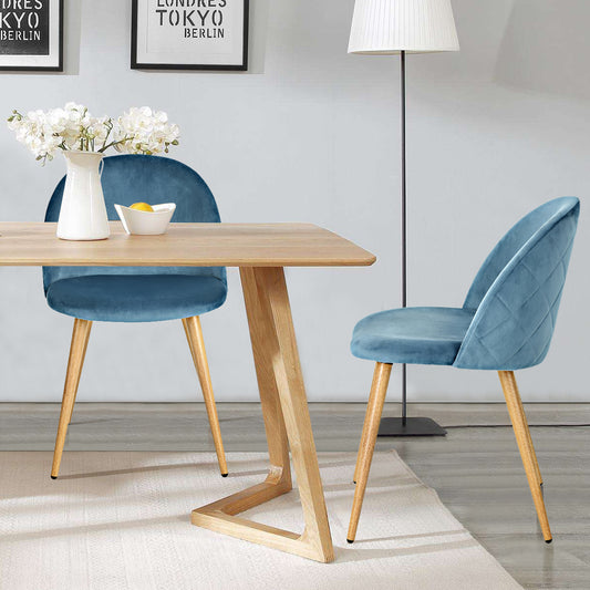 Dining Chairs Velvet Upholstered Metal Legs Kitchen Side Chair Zomba