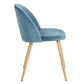 Dining Chairs Velvet Upholstered Metal Legs Kitchen Side Chair Zomba