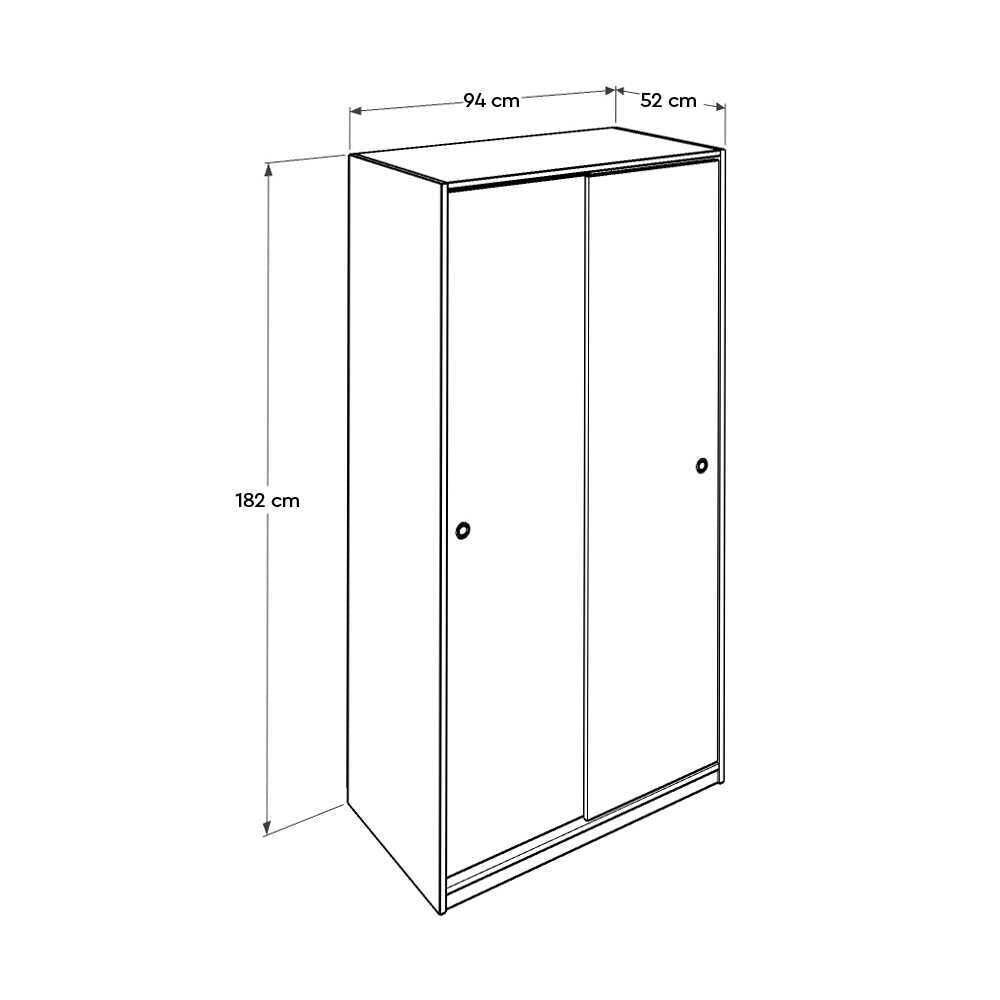 Wardrobe W/ Two Sliding Doors Sonoma SWD