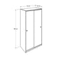 Wardrobe W/ Two Sliding Doors White SWD