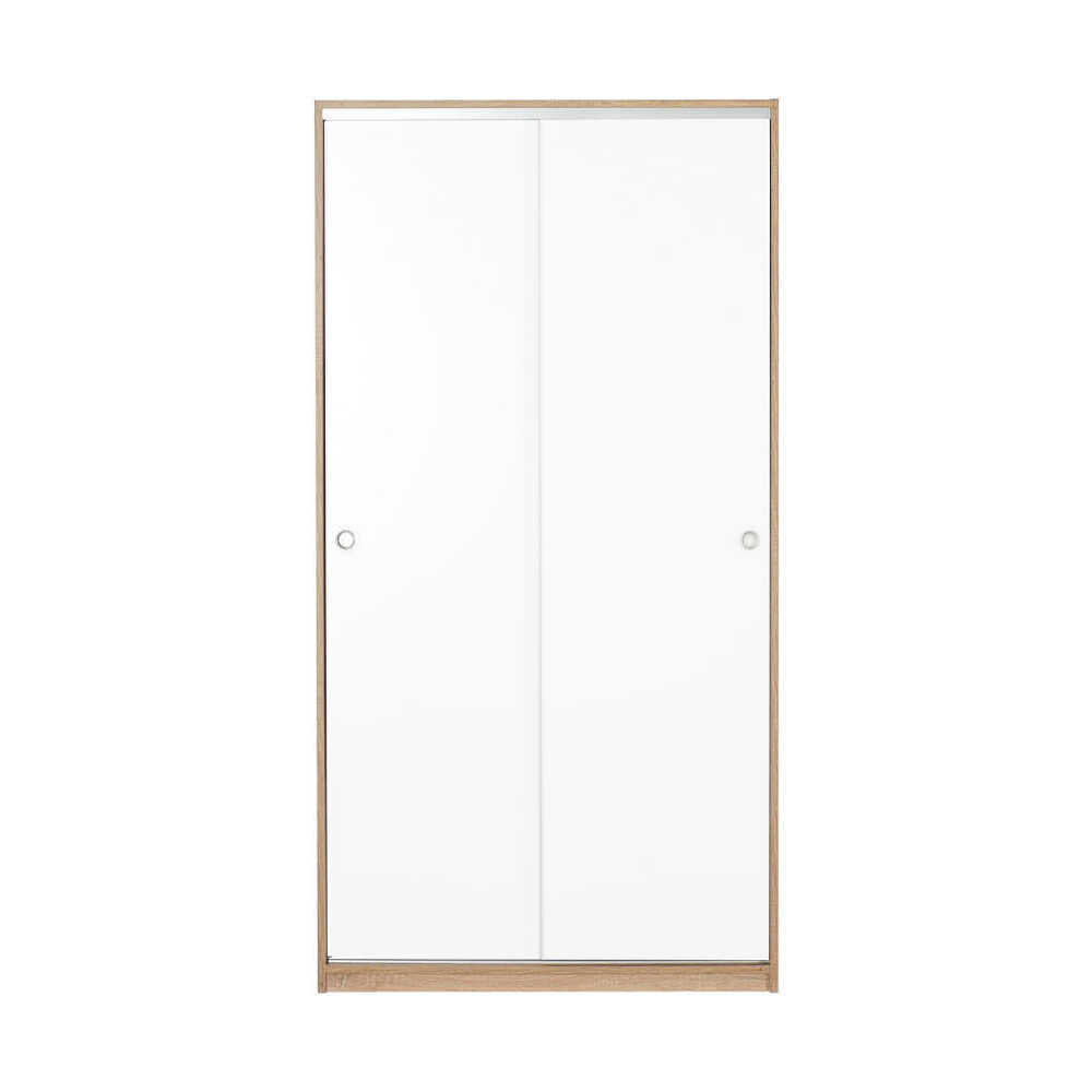 Wardrobe W/ Two Sliding Doors Sonoma & White SWD