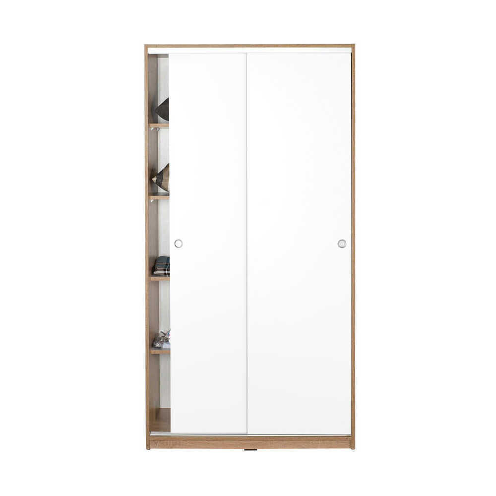 Wardrobe W/ Two Sliding Doors Sonoma & White SWD